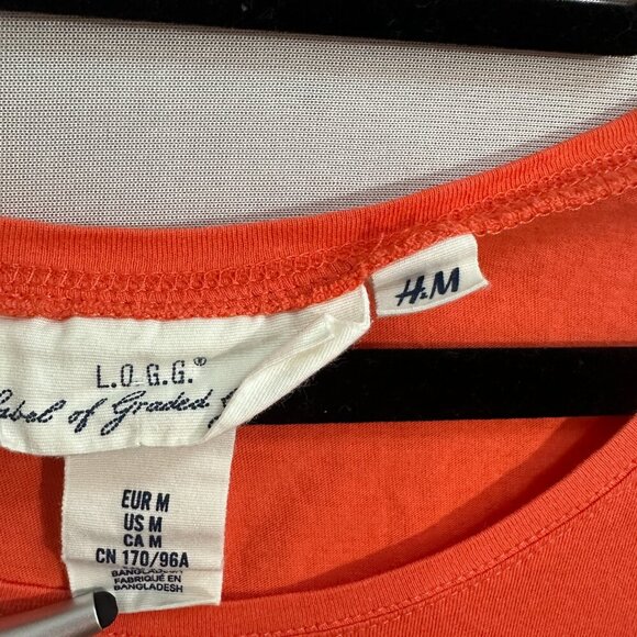 H&M  Orange short -sleved T-shirt (M) - Picture 4 of 7